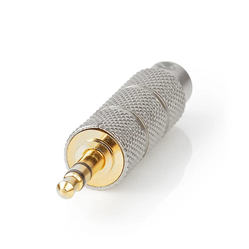 Stereo-Audioadapter 3,5 mm Male - 6,35 mm Female - Verguld