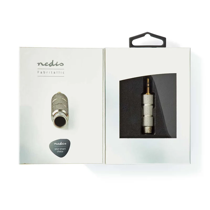 Stereo-Audioadapter 3,5 mm Male - 6,35 mm Female - Verguld