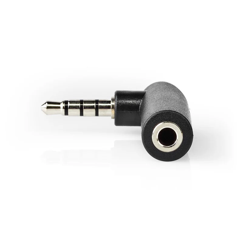 Stereo-Audioadapter 3,5 mm Male - 3,5 mm Female - Vernikkeld