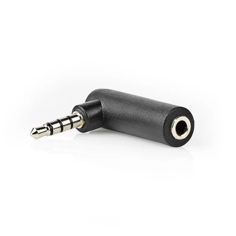 Stereo-Audioadapter 3,5 mm Male - 3,5 mm Female - Vernikkeld