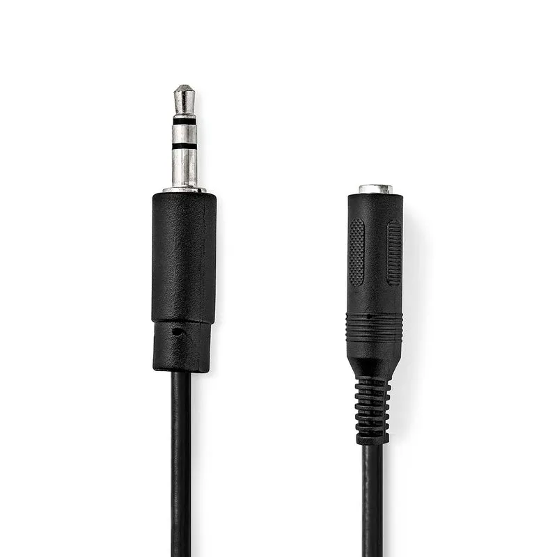Stereo-Audiokabel 3,5 mm Male - 6,35 mm Female - Vernikkeld
