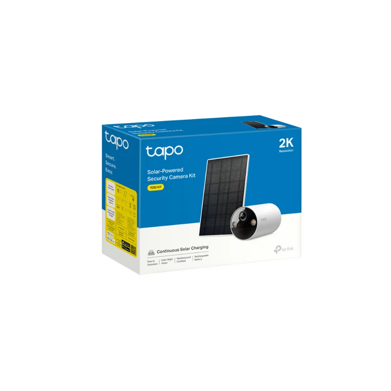 TP-Link Outdoor Security WiFi Câmera c/ bateria + painel solar - TAPO TC82KIT