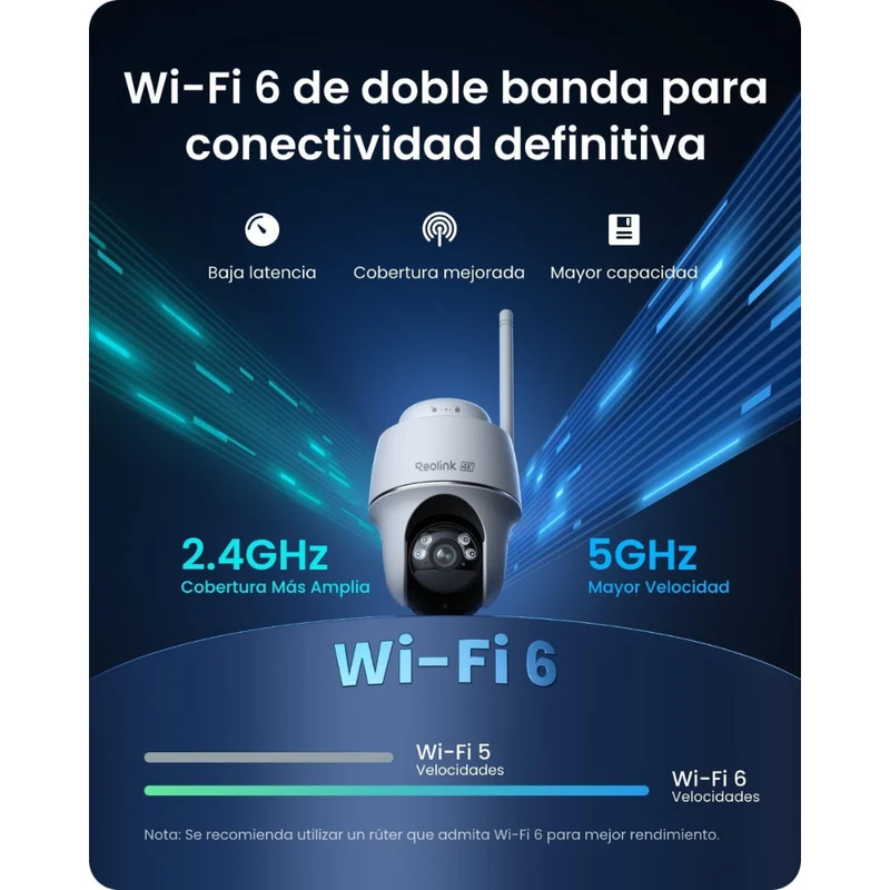 Reolink Camara Autónoma a Bateria c/ Painel Solar Wireless de 8MP e 4K com Focos de Luz - Reolink Argus PT Ultra