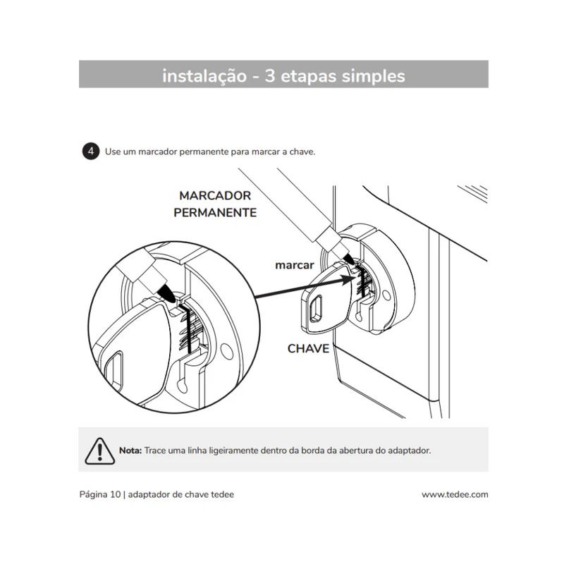 Tedee Adaptador Europeu - Adaptador para cilindro Europeu