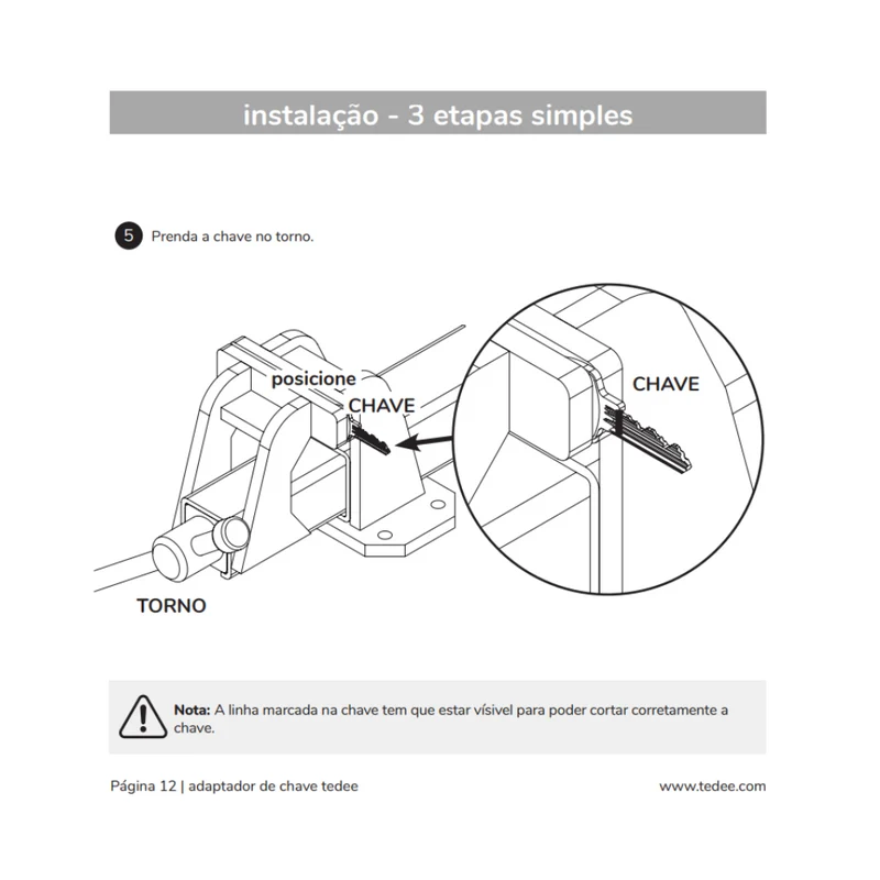 Tedee Adaptador Europeu - Adaptador para cilindro Europeu