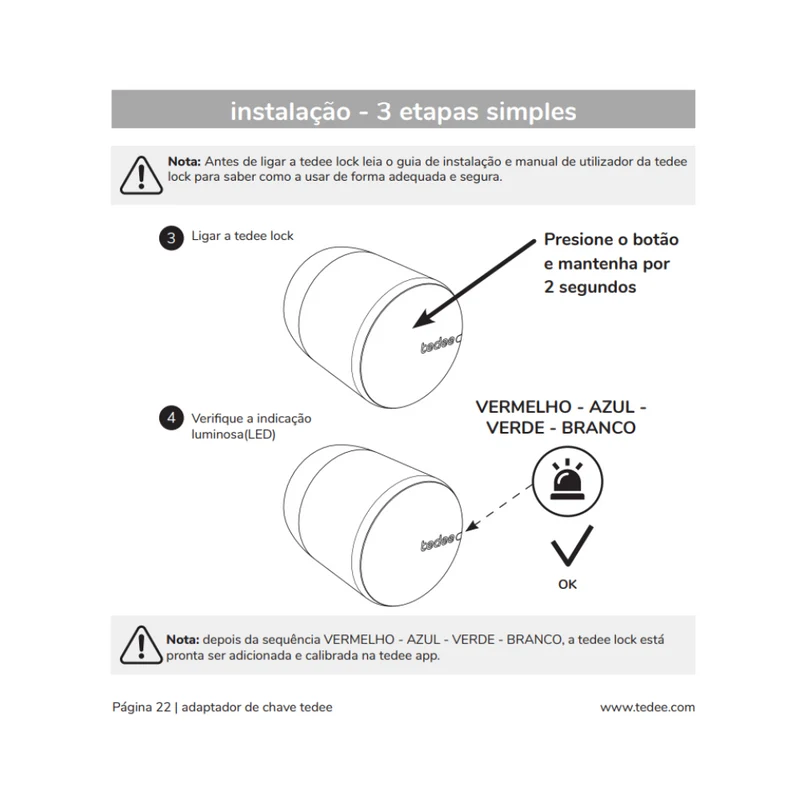 Tedee Adaptador Europeu - Adaptador para cilindro Europeu
