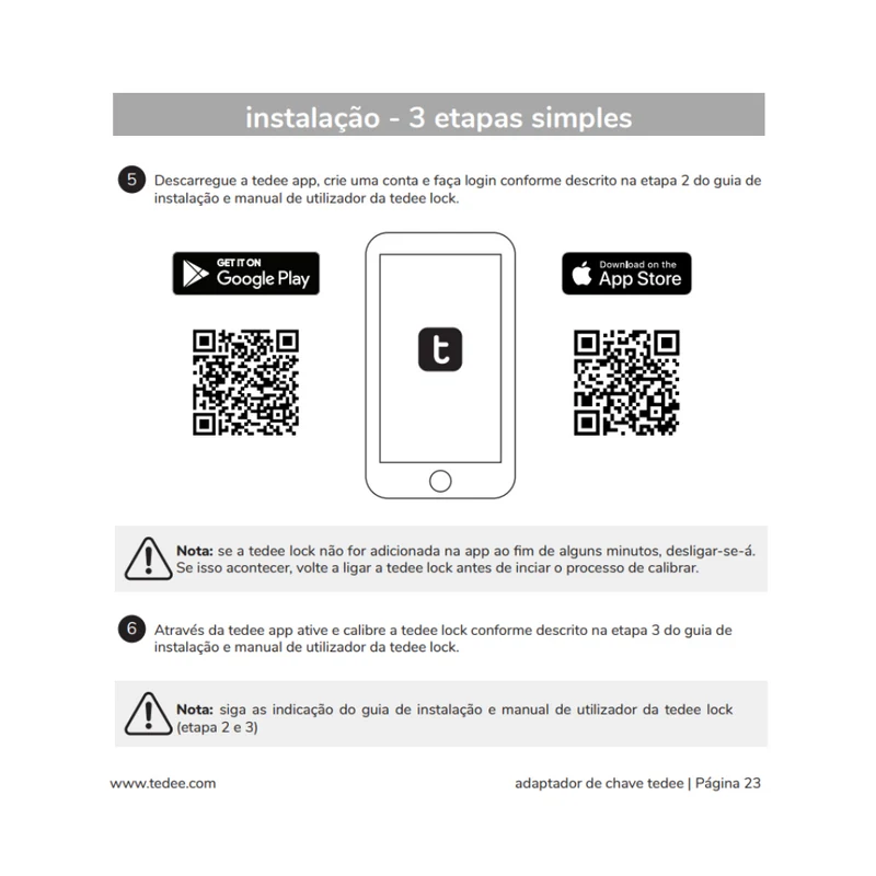 Tedee Adaptador Europeu - Adaptador para cilindro Europeu