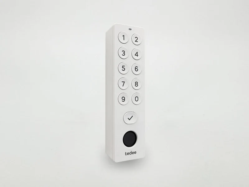 Tedee Pro Teclado Branco Biométrico - Keypad com Códigos + Impressão digital