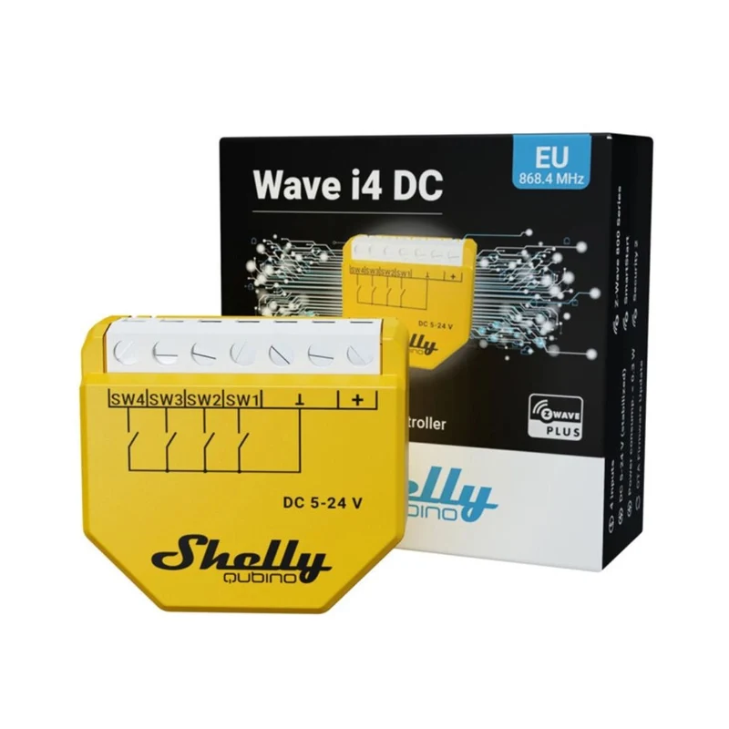 Shelly Qubino Z-Wave i4 DC – Módulo Z-Wave