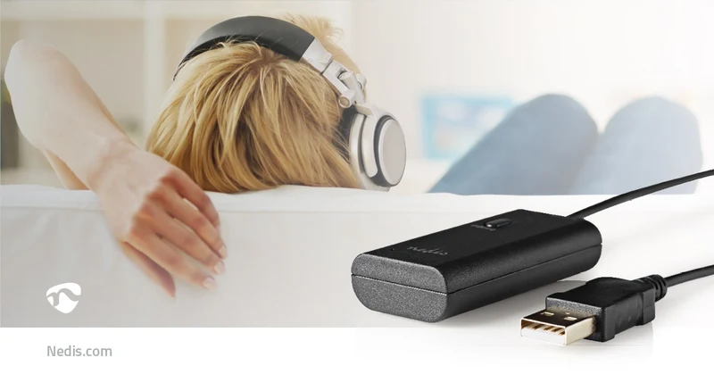 Bluetooth®-Zender Ingangen audio / video / data: 1x AUX / 1x USB - Maximaal 1 Apparaat - Zwart