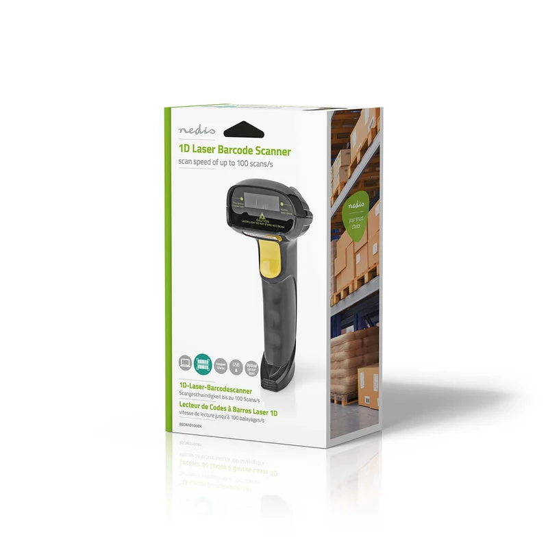 Barcodescanner Laser - Bedraad - 1D Lineair
