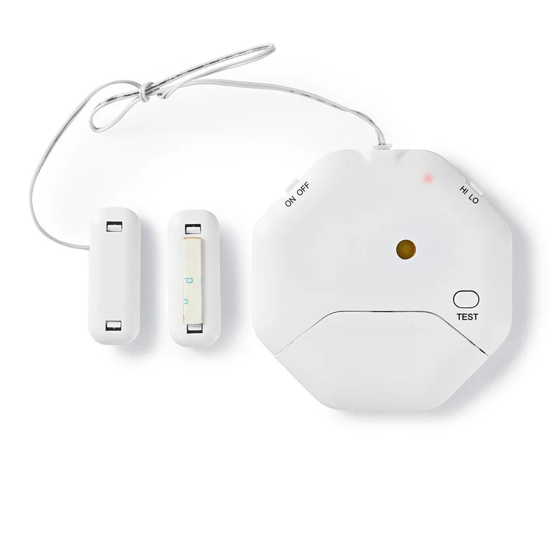 Deur- en raamalarm met sirene Glasbreuksensor / Magnetische sensor - Batterij Gevoed - 2x CR2032