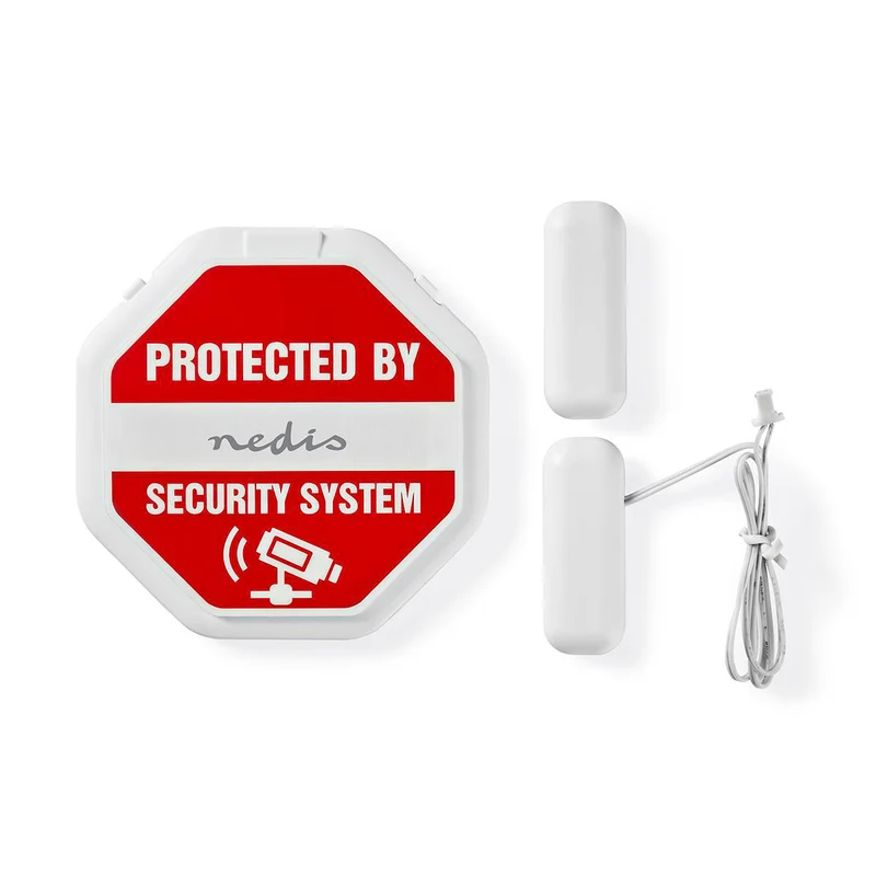 Deur- en raamalarm met sirene Glasbreuksensor / Magnetische sensor - Batterij Gevoed - 2x CR2032
