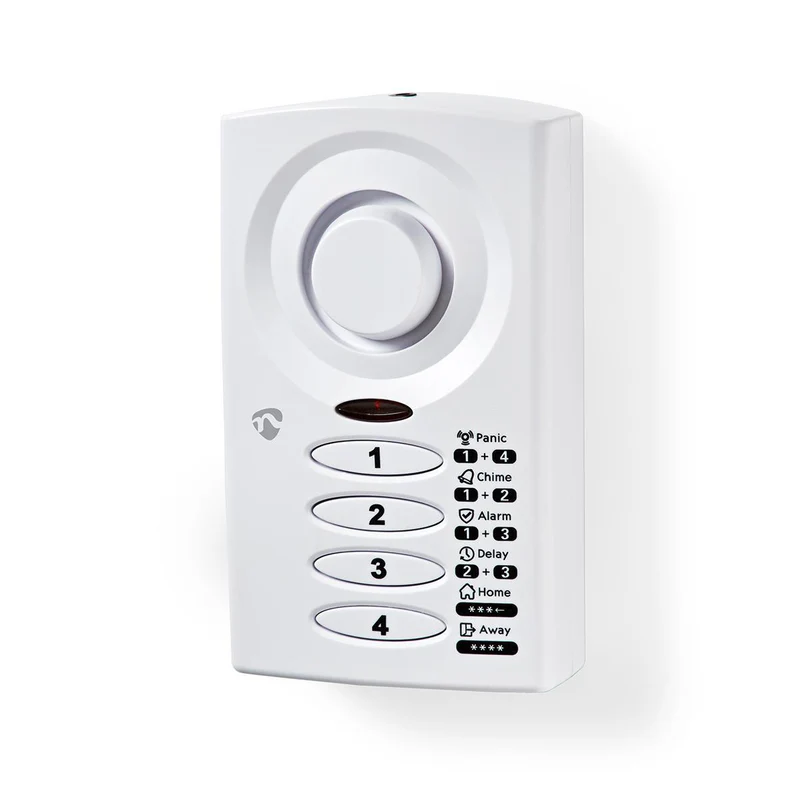 Deur- en raamalarm met sirene Magnetische sensor / Toetsenbord - Batterij Gevoed - 3x AAA/LR03
