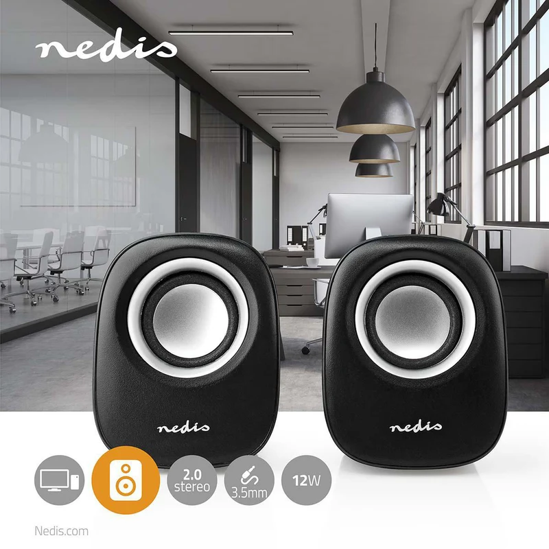 PC-Speaker 2.0 - 12W - 3,5 mm Male