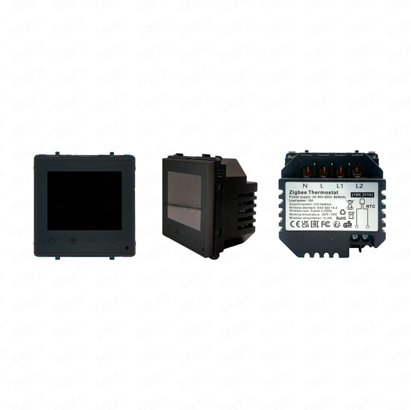 Smartify vPRO Módulo Termóstato piso Radiante Elétrico Inteligente Zigbee Preto - SYPMTTEZBPR