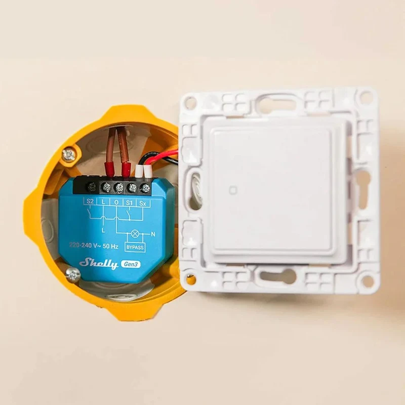 Shelly 1L Gen3 – Módulo Interruptor para Automação WiFi 1 Canal Sem Neutro