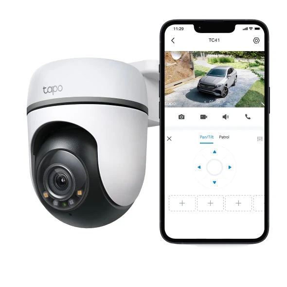 TP-Link TAPO TC41 Câmara Exterior inteligente IP65 (WiFi) Motorizada Pan/Tilt 2K