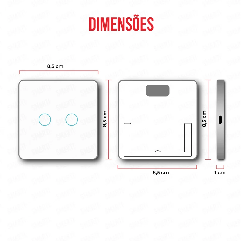 Smartify vPRO Comando de Cenários 2 Botões (6 Cenários) Zigbee Branco - SYPC02ZBBR