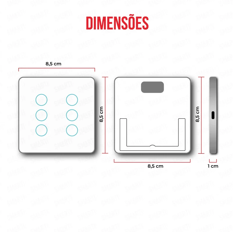 Smartify vPRO Comando de Cenários 6 Botões (18 Cenários) Zigbee Branco - SYPC06ZBBR