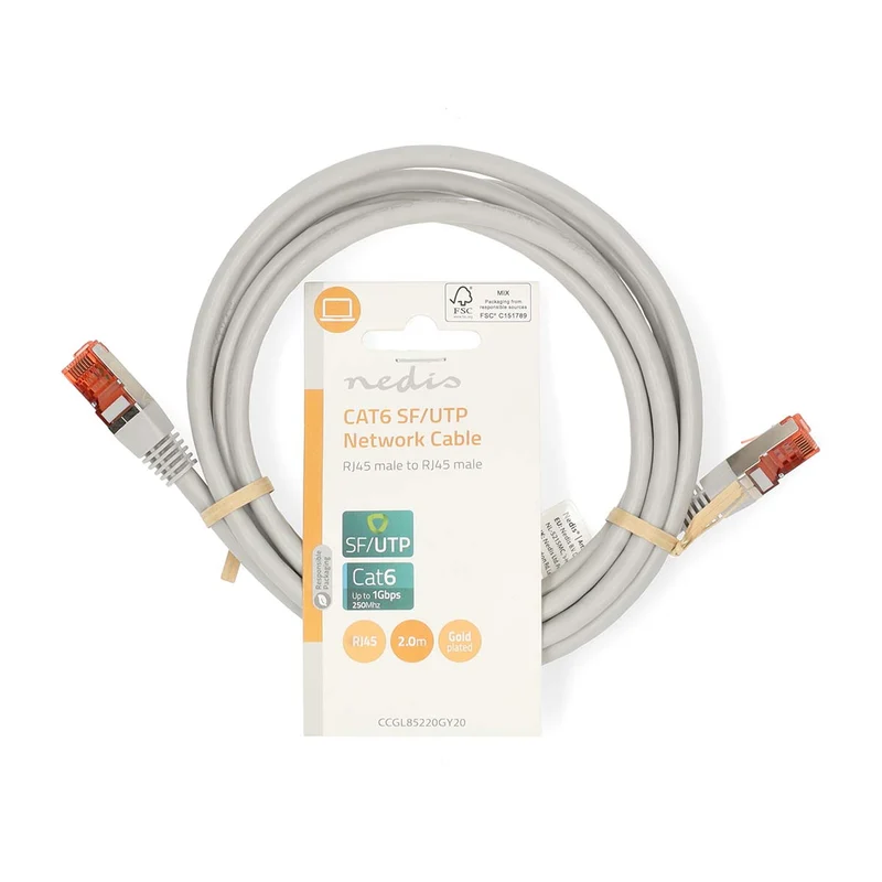 CAT6 Netwerkkabel RJ45 Male - RJ45 Male - SF/UTP