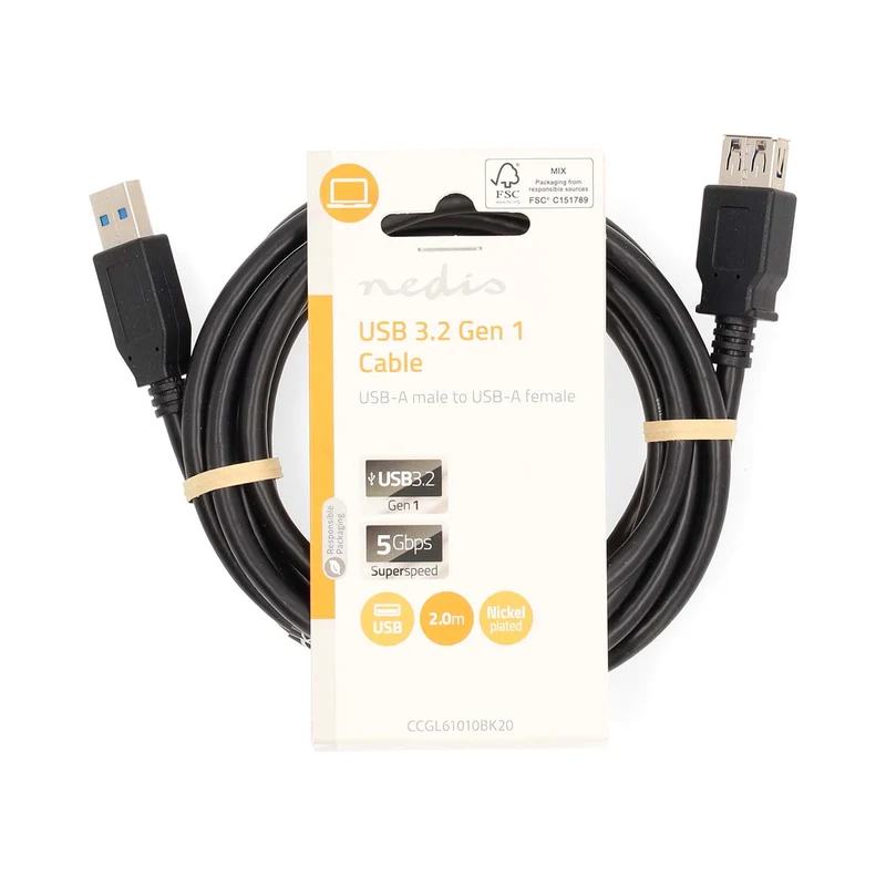 USB-Kabel USB 3.2 Gen 1 - USB-A Male - USB-A Female