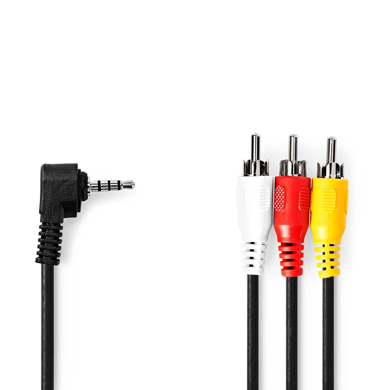 Audio-Videokabel 3,5 mm Male - 3x RCA Male - Vernikkeld