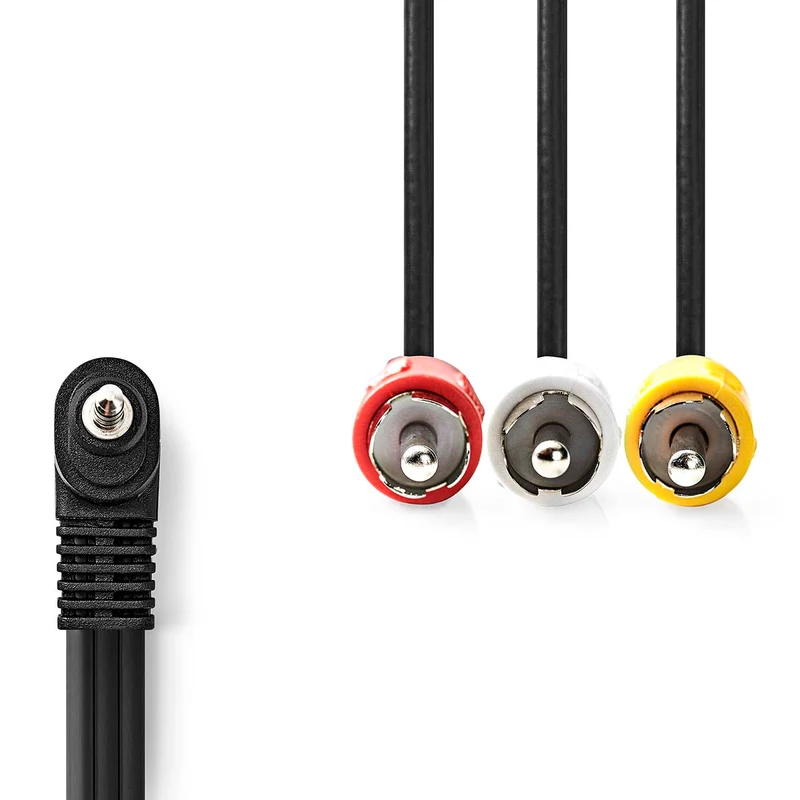 Audio-Videokabel 3,5 mm Male - 3x RCA Male - Vernikkeld