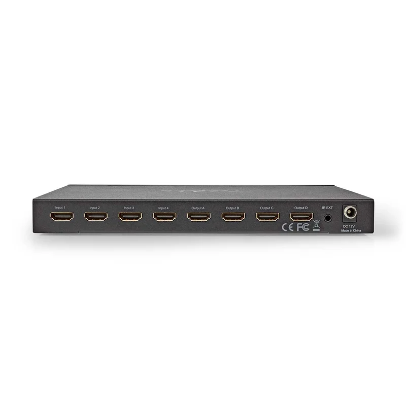 HDMI™ Matrix-Switch 4 x 4-Poorts poort(en) - DC Power / 1x RS232 / 4x HDMI™ Input - 4x HDMI™ Output
