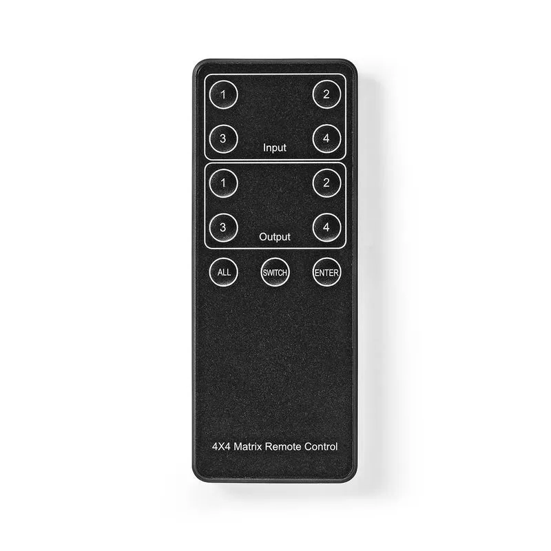 HDMI™ Matrix-Switch 4 x 4-Poorts poort(en) - DC Power / 1x RS232 / 4x HDMI™ Input - 4x HDMI™ Output