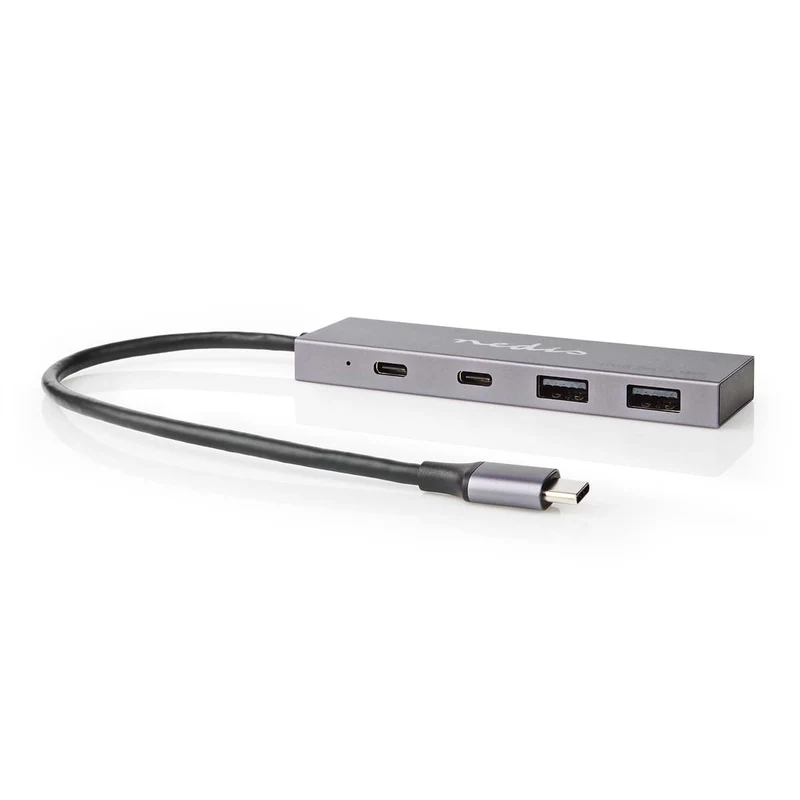 USB-Hub 1x USB-C™ 3.2 Gen 2 Male - 2x USB-A 3.2 Gen 2 Female / 2x USB-C™ 3.2 Gen 2 Female - 4-Poorts poort(en)