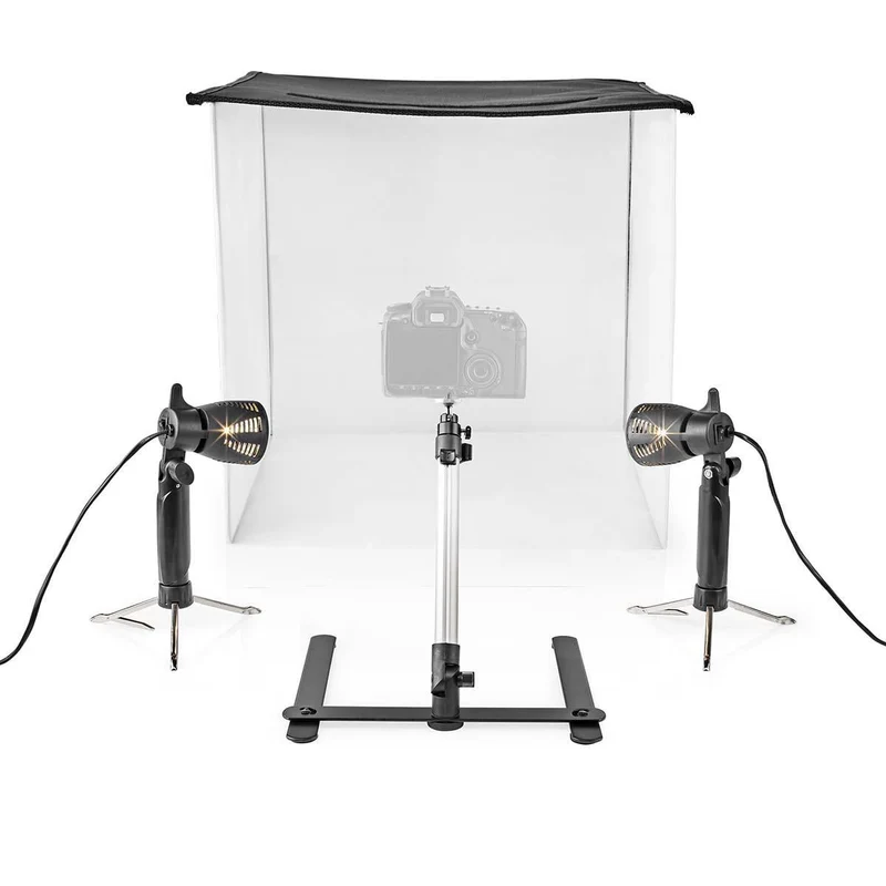 Fotostudioset 400 lm - Opvouwbaar - Achtergronden inbegrepen