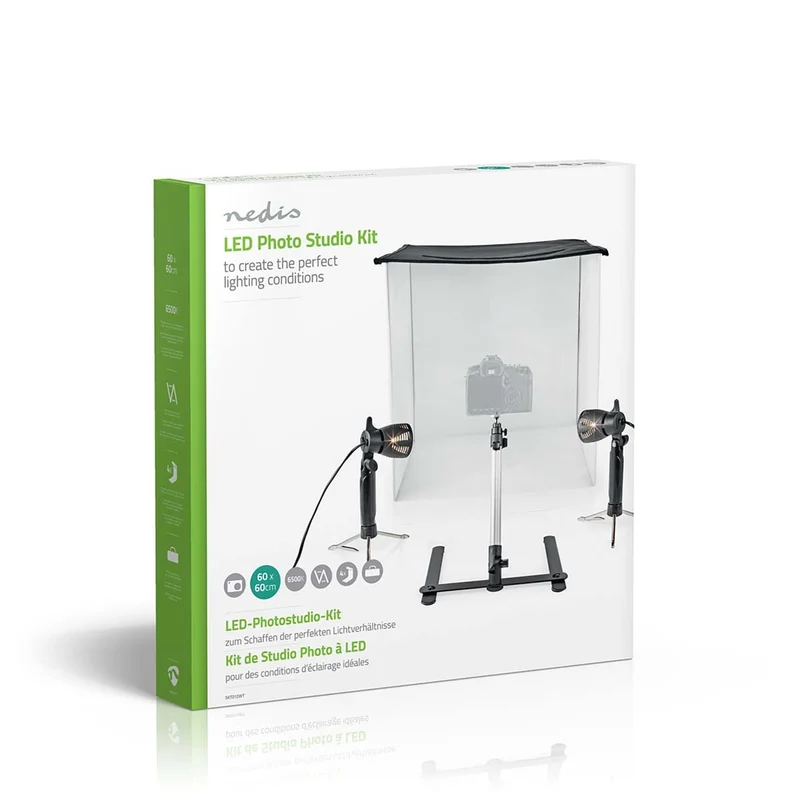 Fotostudioset 400 lm - Opvouwbaar - Achtergronden inbegrepen