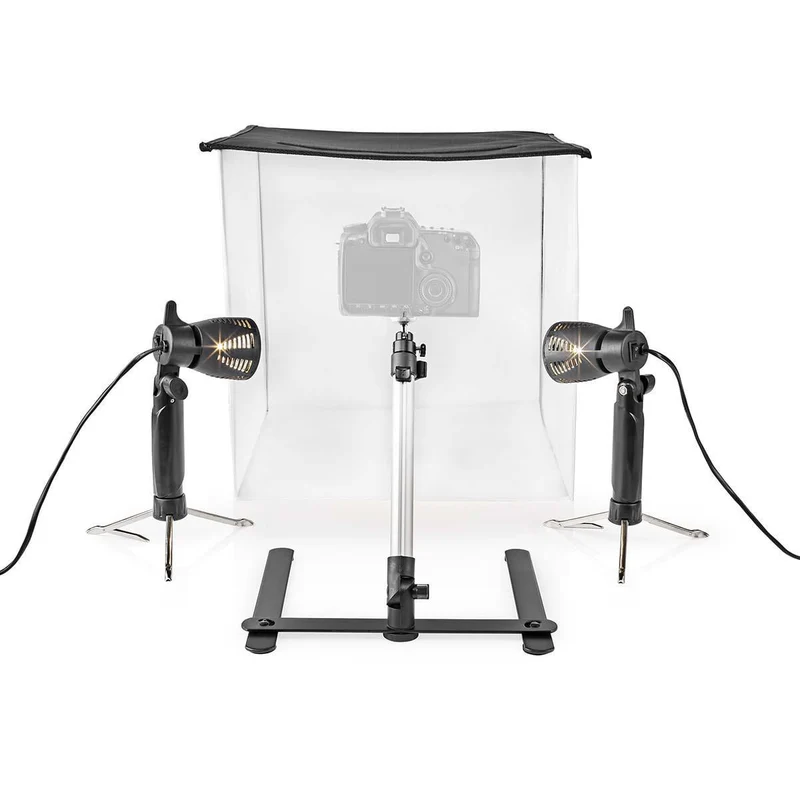 Fotostudioset 400 lm - Opvouwbaar - Achtergronden inbegrepen