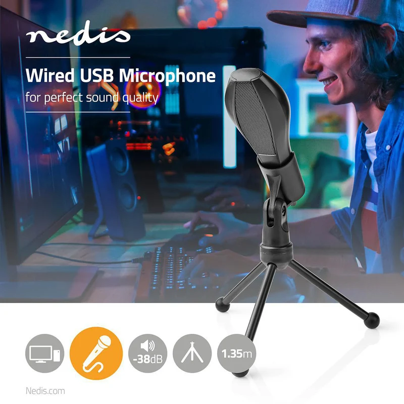 Microfoon Apparaat: Desktop / Notebook - Bedraad - 1x USB