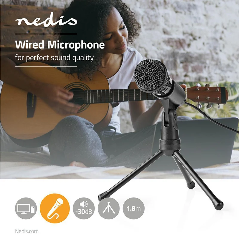 Microfoon Apparaat: Desktop / Notebook / Smartphone / Tablet - Bedraad - 1x 3.5 mm Audio Out