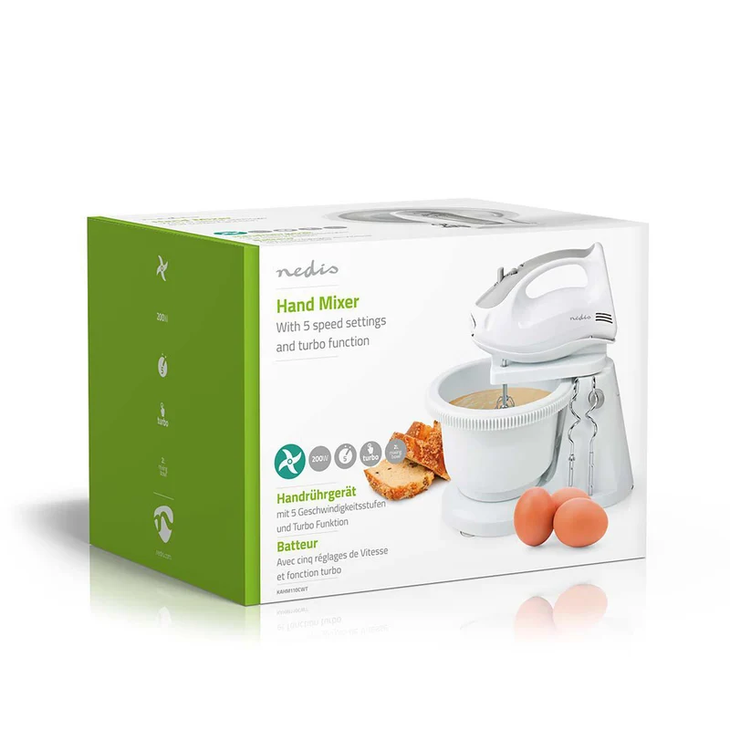 Handmixer 200W - 5-Snelheden - Turbo-functie