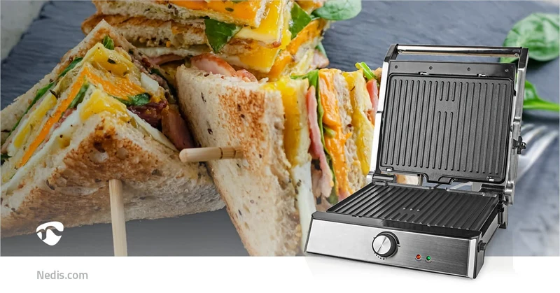 Contact Grill 2000W - 29 x 23 cm - Regelbare temperatuur