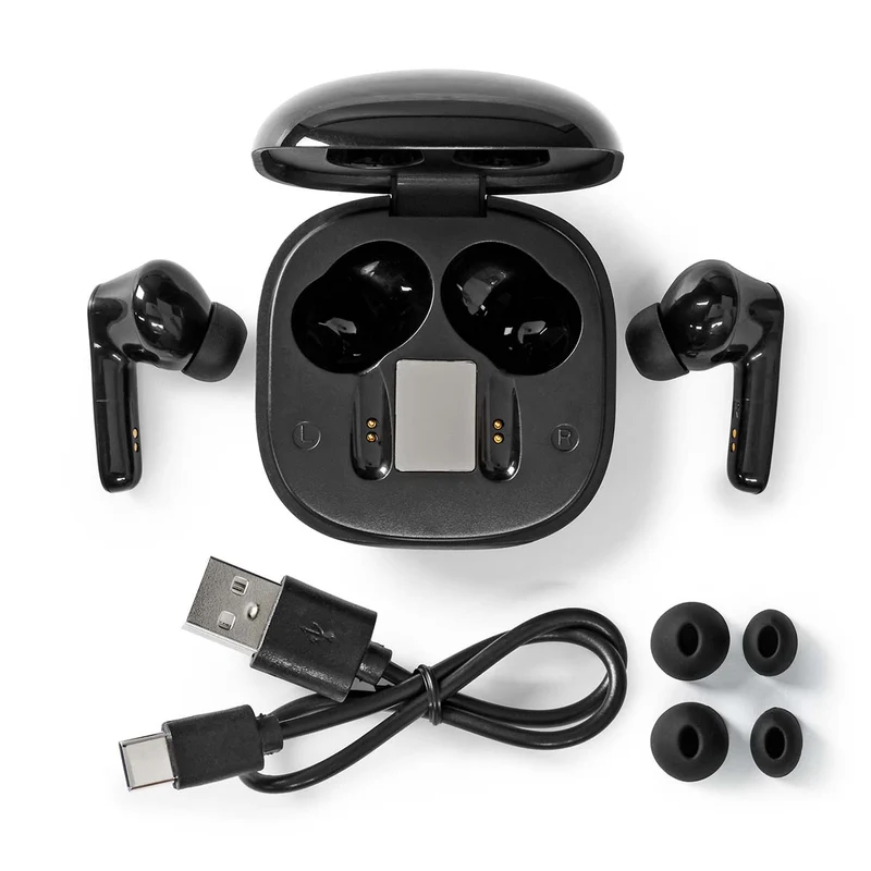 Volledig Draadloze Oordopjes ANC (Active Noise Cancelling) - Bluetooth® - Batterij 1 werkingstijd standaard verbruik: 300 min