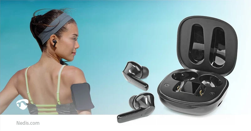 Volledig Draadloze Oordopjes ANC (Active Noise Cancelling) - Bluetooth® - Batterij 1 werkingstijd standaard verbruik: 300 min