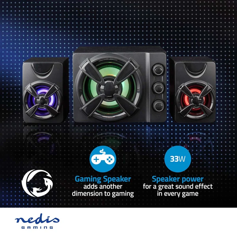 Gaming Speaker Speaker-kanalen: 2.1 - USB Gevoed - 3,5 mm Male
