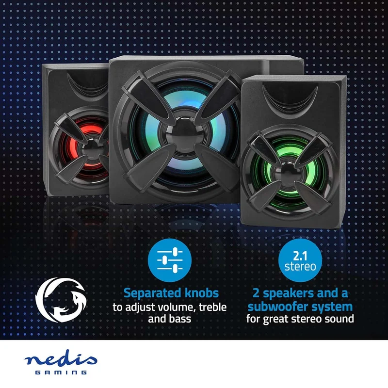 Gaming Speaker Speaker-kanalen: 2.1 - USB Gevoed - 3,5 mm Male