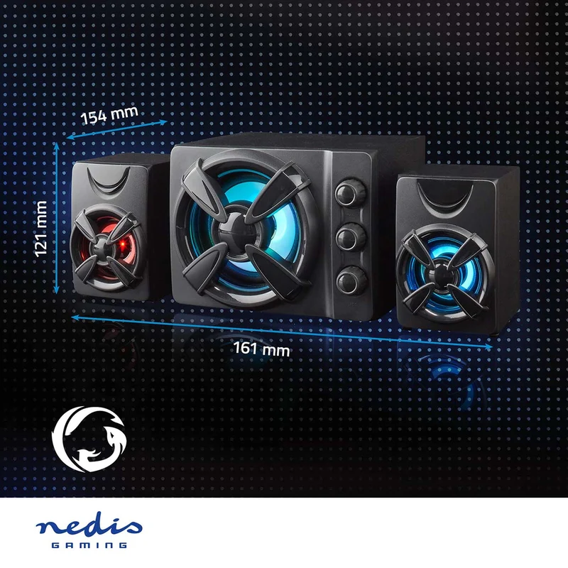 Gaming Speaker Speaker-kanalen: 2.1 - USB Gevoed - 3,5 mm Male