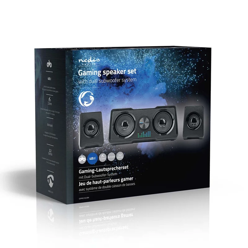 Gaming Speaker Speaker-kanalen: 2.2 - USB Gevoed - 3,5 mm Male