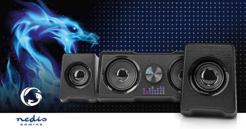 Gaming Speaker Speaker-kanalen: 2.2 - USB Gevoed - 3,5 mm Male