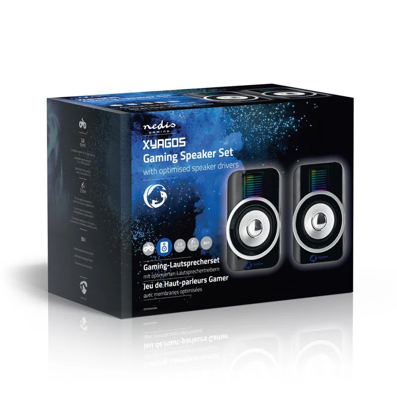 Gaming Speaker Speaker-kanalen: 2.0 - USB Gevoed - 3,5 mm Male