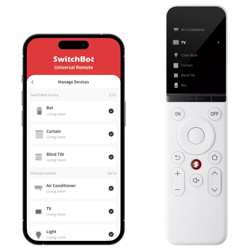 SwitchBot Comando para Controlo Remoto Inteligente de Dispositivos IR, Bluetooth e SwitchBot - SwitchBot Universal Remote