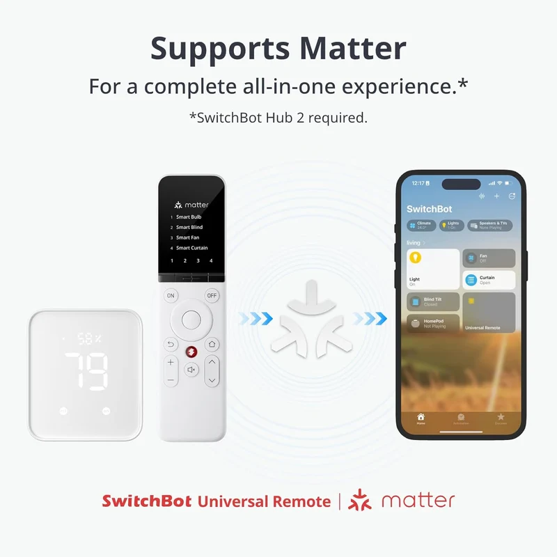 SwitchBot Comando para Controlo Remoto Inteligente de Dispositivos IR, Bluetooth e SwitchBot - SwitchBot Universal Remote