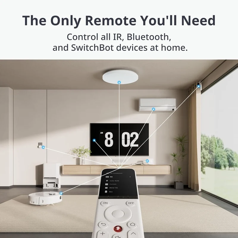 SwitchBot Comando para Controlo Remoto Inteligente de Dispositivos IR, Bluetooth e SwitchBot - SwitchBot Universal Remote