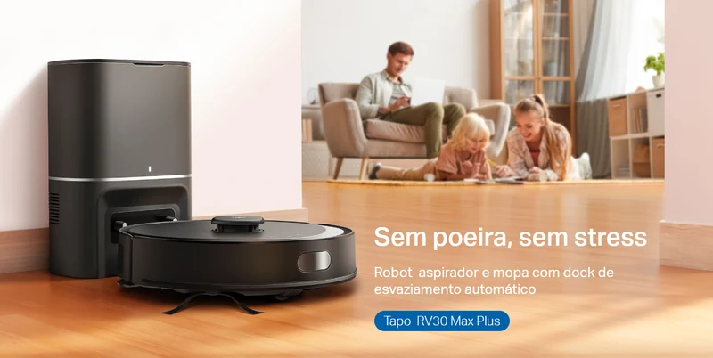 TP-Link Robot Aspirador Inteligente com Auto-Esvaziamento 5300 Pa - TP-Link Tapo RV30 Max Plus
